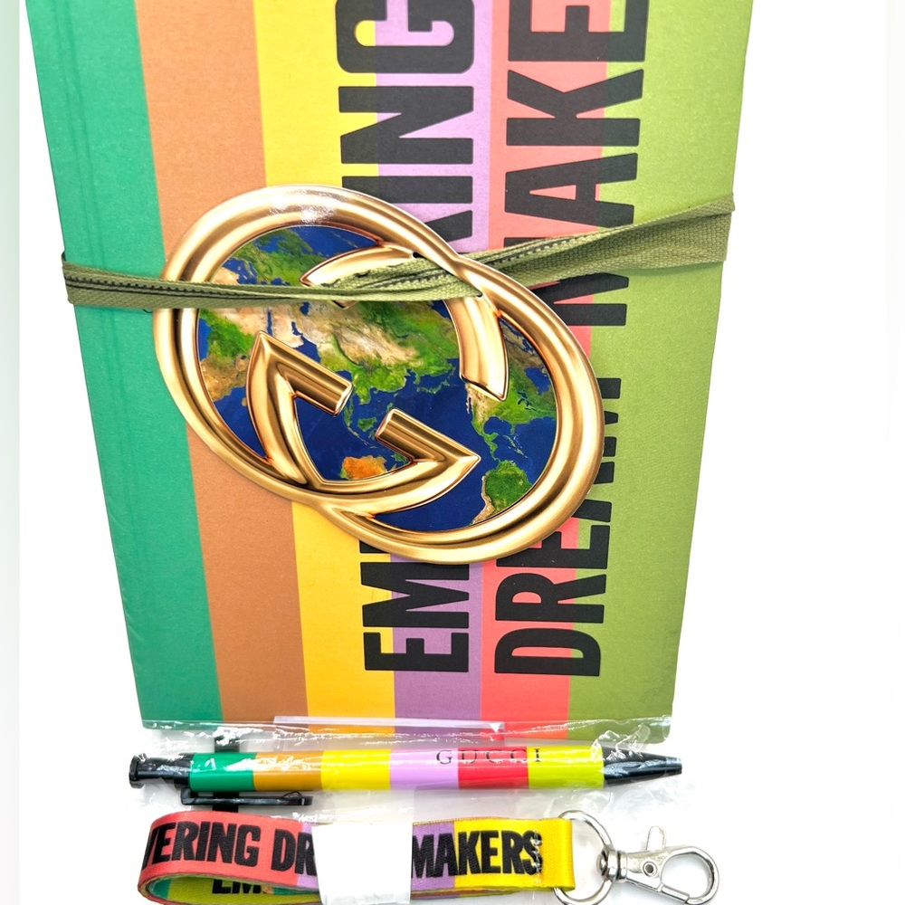 Gucci Empowering Dream-Makers Notebook Pen & Lanyard